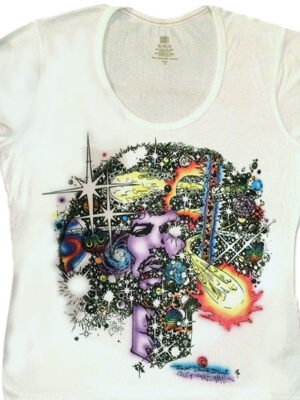 Clearance Sale on Haze Women's Jimi Hendrix T-shirt in White
