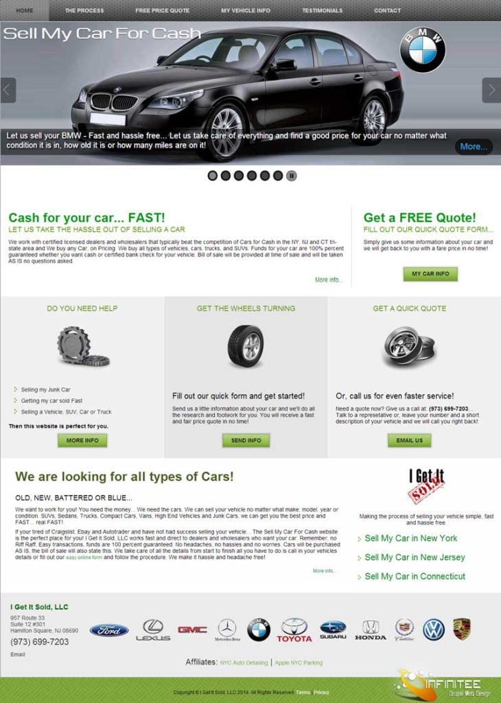 One new website & one Logo for Sell My Car For Cash & I Get It Sold